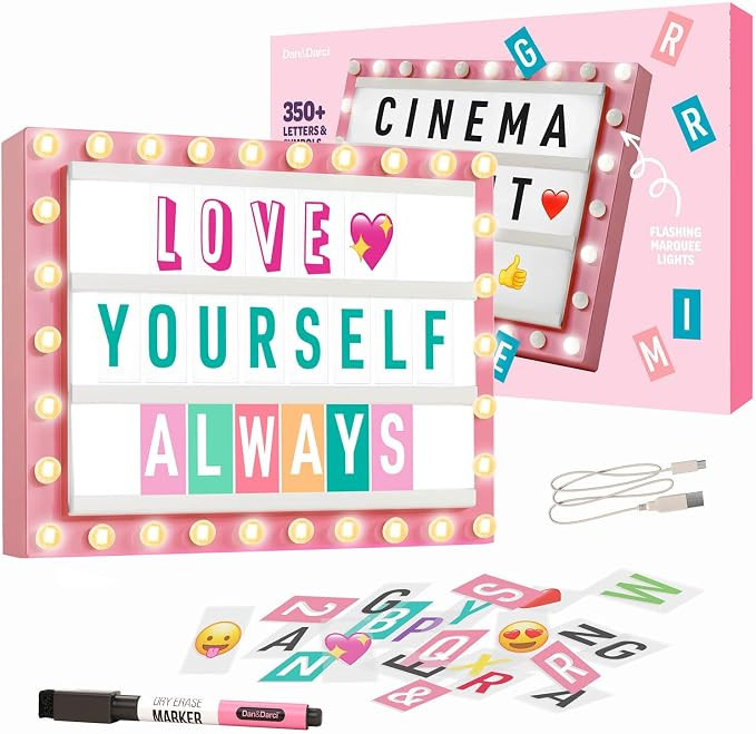 Cinema Light Box for Girls - 8 9 10 11 12 Year Old Girl Gifts - Gift for Teen, Tween Girl - Birth... | Amazon (US)