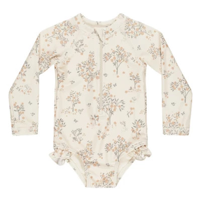 Girls' Rylee + Cru Citrus Grove Rashguard One Piece Swimsuit | Scheels