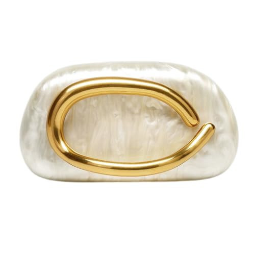 Acrylic Evening Clutch for Women Classic Round Acrylic Crossbody Bag Vintage Metal Handlebars Purse for Wedding Party Prom | Amazon (US)