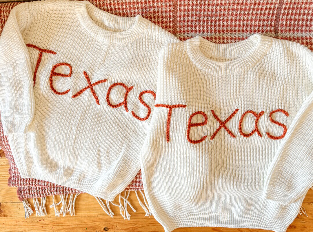 Texas Baby Toddler Sweater, College Football, Texas Longhorns, Hook ‘em Sweater, Personalized T... | Etsy (US)