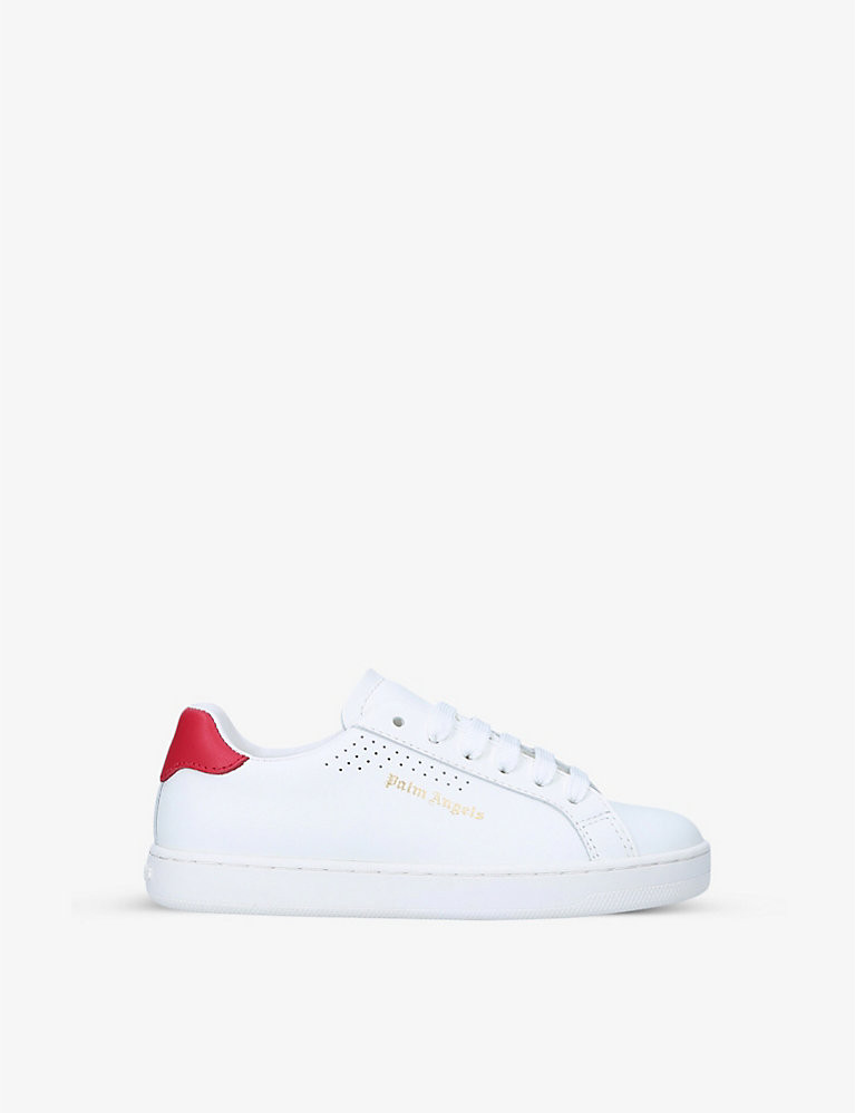 New Tennis logo-print leather low-top tennis shoes 4-8 years | Selfridges
