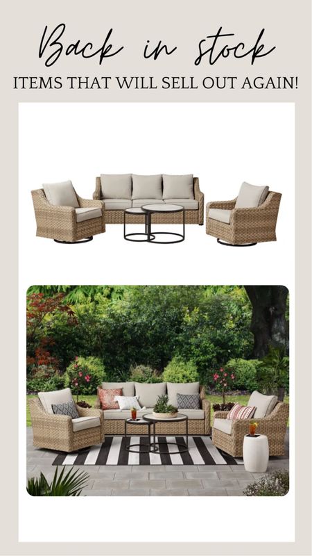 This famous BHG outdoor set is back in stock and guaranteed to sell out again like last year! It’s beautiful, durable and affordable for the quality! 

#LTKsalealert #LTKSpringSale #LTKSeasonal