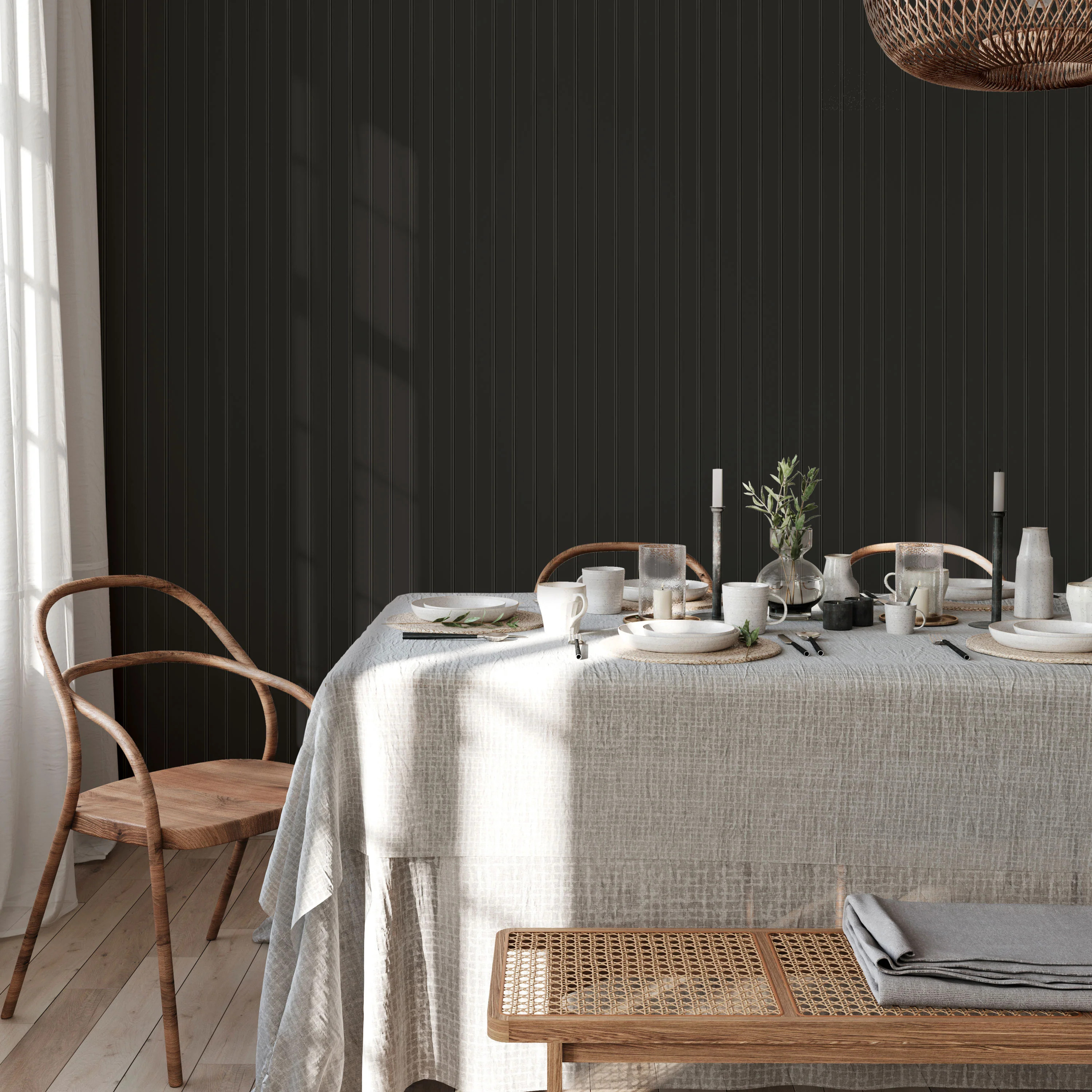 Beadboard Peel and Stick Wallpaper | Tempaper