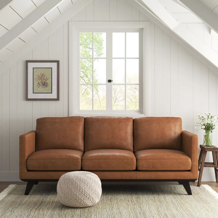 Sheldrake 89'' Leather Sofa | Wayfair North America