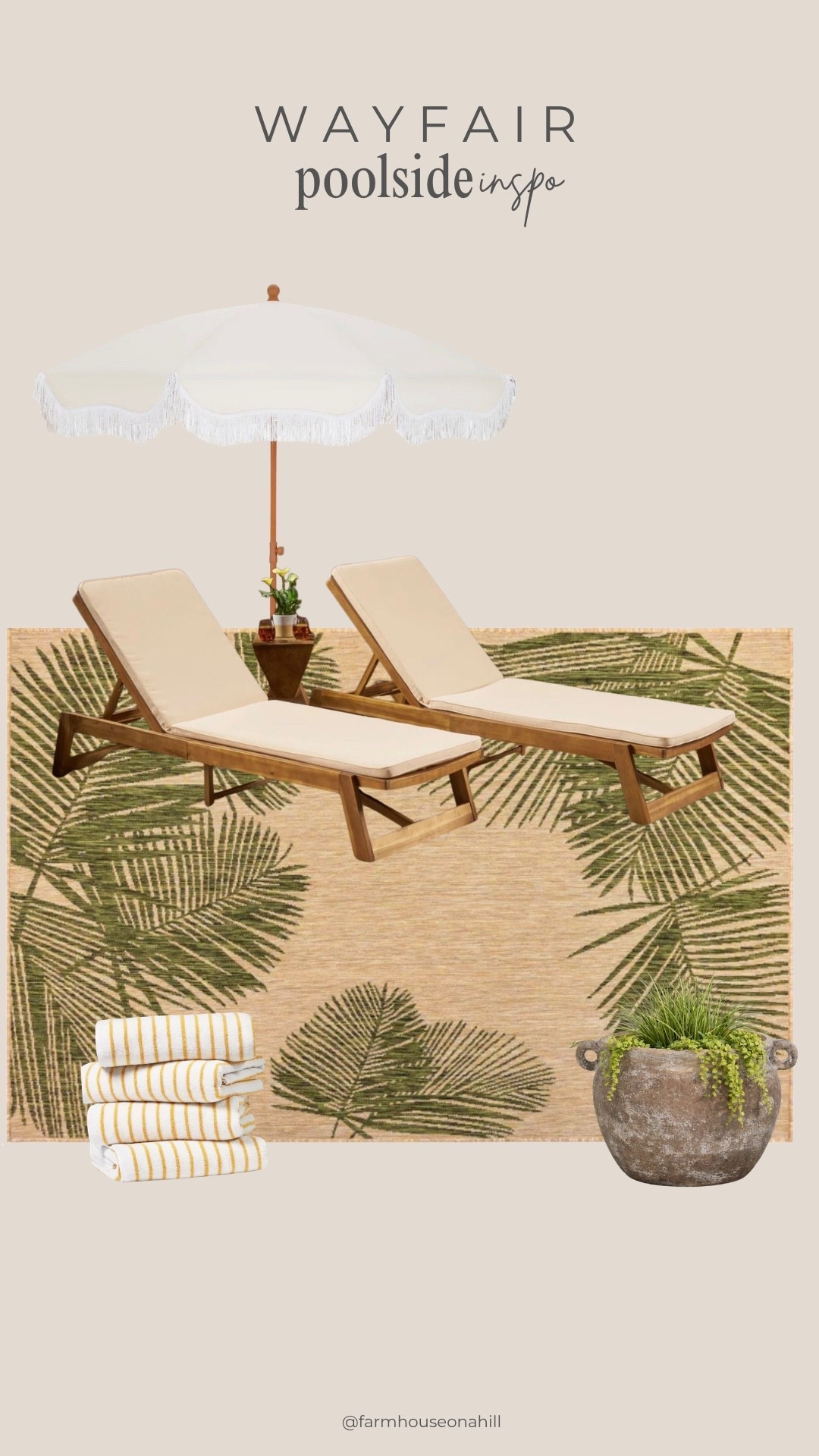 Poolside favorites with @Wayfair to complete the resort like backyard vibe 

#LTKSeasonal #LTKSaleAlert #LTKHome