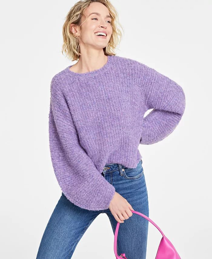 On 34th Women's Marled Bouclé Sweater, Created for Macy's - Macy's | Macy's