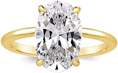 3.5 Carat Elongated Oval Cut Engagement Ring for Women,925 Sterling Silver Solitaire Promise Ring | Amazon (US)