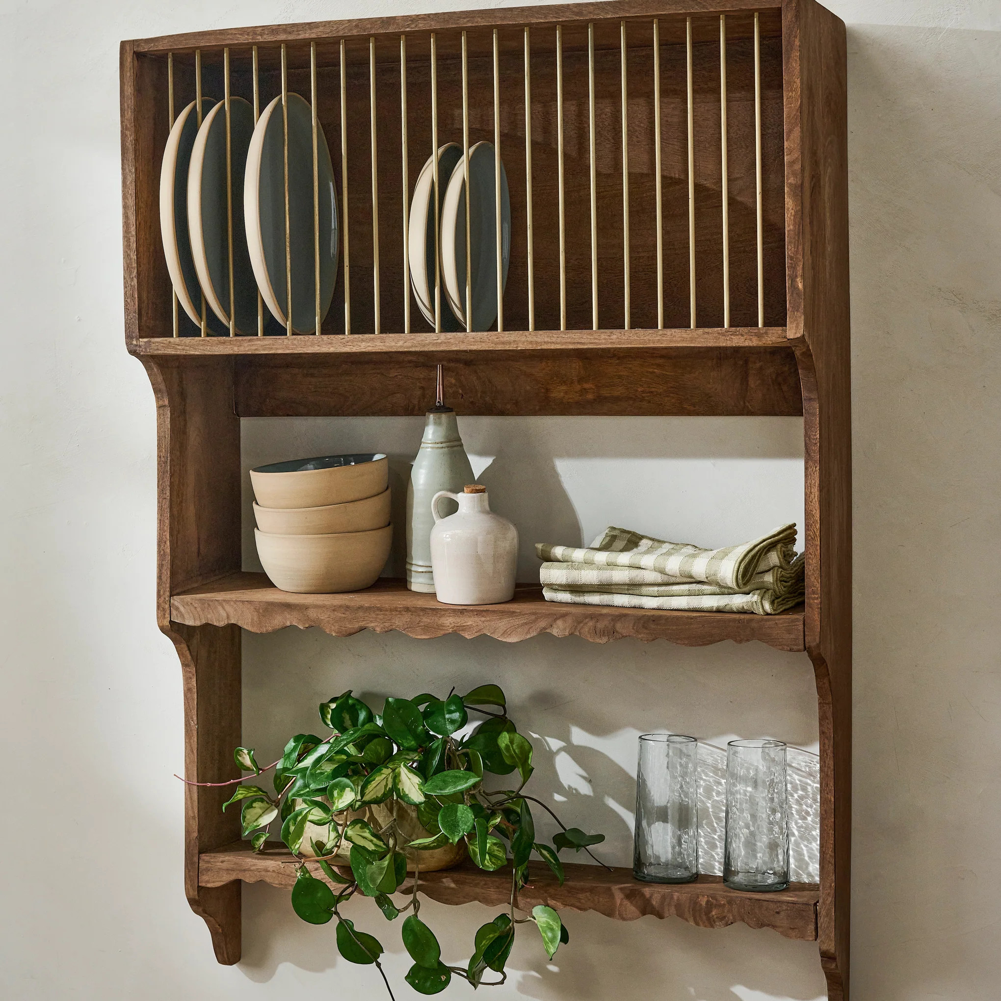 Quinn Wooden Dish Cabinet | Magnolia