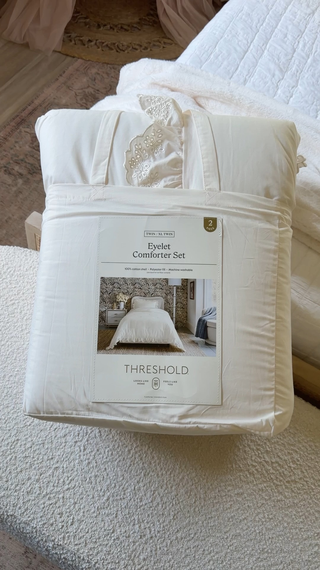 Grabbed this adorable eyelet comforter set for my daughter’s room and it’s on sale for 40% off! 🤍 also linking the new light I got for her bedroom refresh.

#bedding #girlsroom #bedroom #target #targetdealdays #targetpartner #homedecor #kidsroom #salealert

#LTKHome #LTKSaleAlert #LTKKids