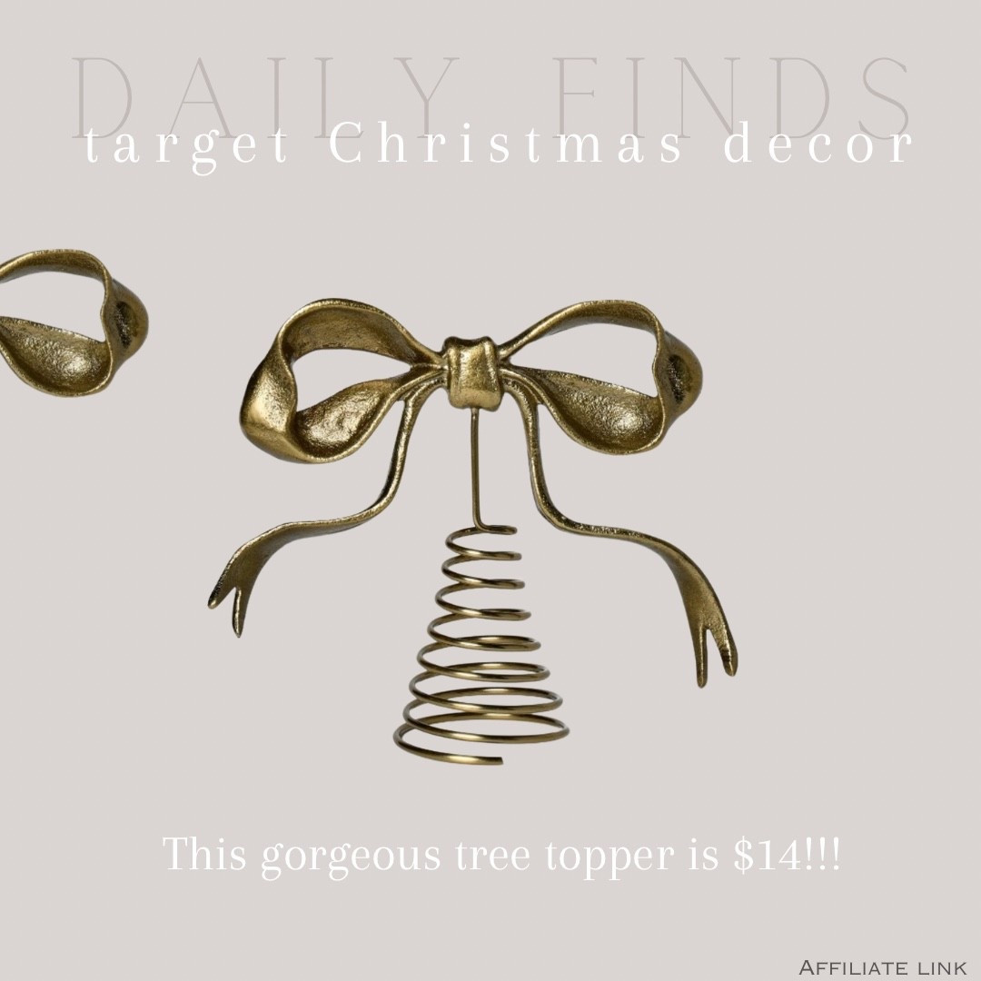This gorgeous bow tree topper is 30% off and only $14!!! 


Tree topper, tree decorations, ornaments, Christmas decor, holiday decor, tis the season 



#target #studiomcgee 

#LTKHoliday #LTKHome #LTKSaleAlert