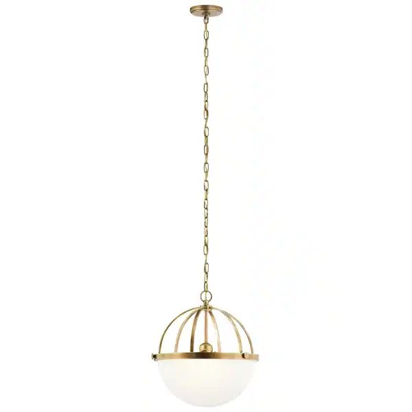 Kichler Lighting Edmar Natural Brass 3-Light Pendant - Overstock - 30925715 | Bed Bath & Beyond