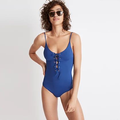 Tavik® Monahan Lace-Up One-Piece Swimsuit | Madewell