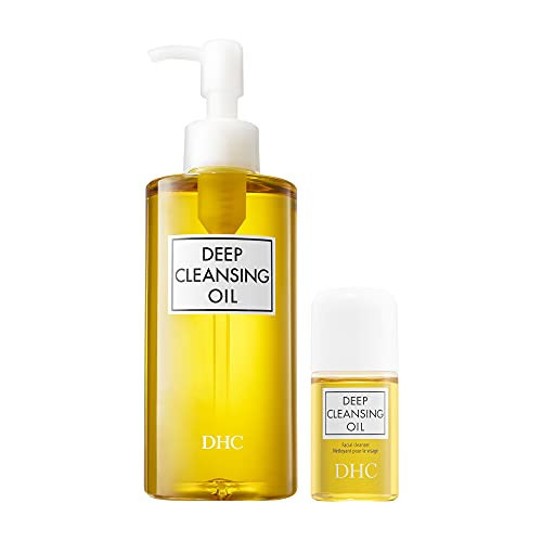 DHC Deep Cleansing Oil and Travel Size, Facial Cleansing Oil, Makeup Remover, Cleanses without Clogging Pores, Residue-Free, Fragrance and Colorant Free, For All Skin Types, 6.7 oz and 1 oz | Amazon (US)