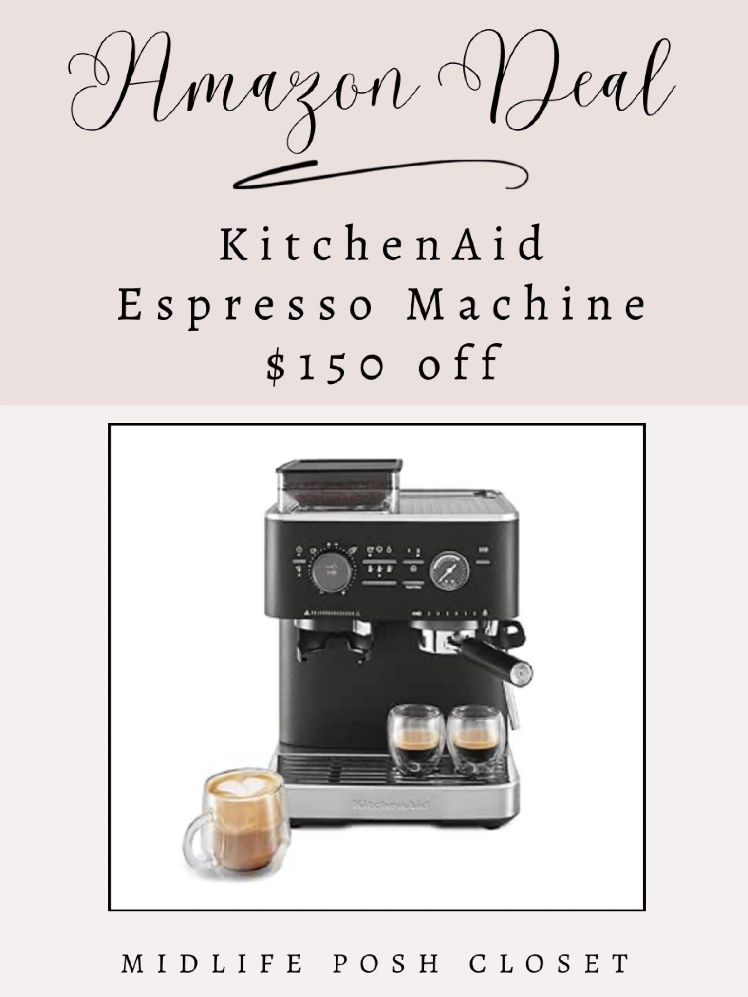Amazon Early Prime Day Deal! This KitchenAid Espresso Machine is $150 off!

#LTKHome #LTKxPrimeDay #LTKSaleAlert