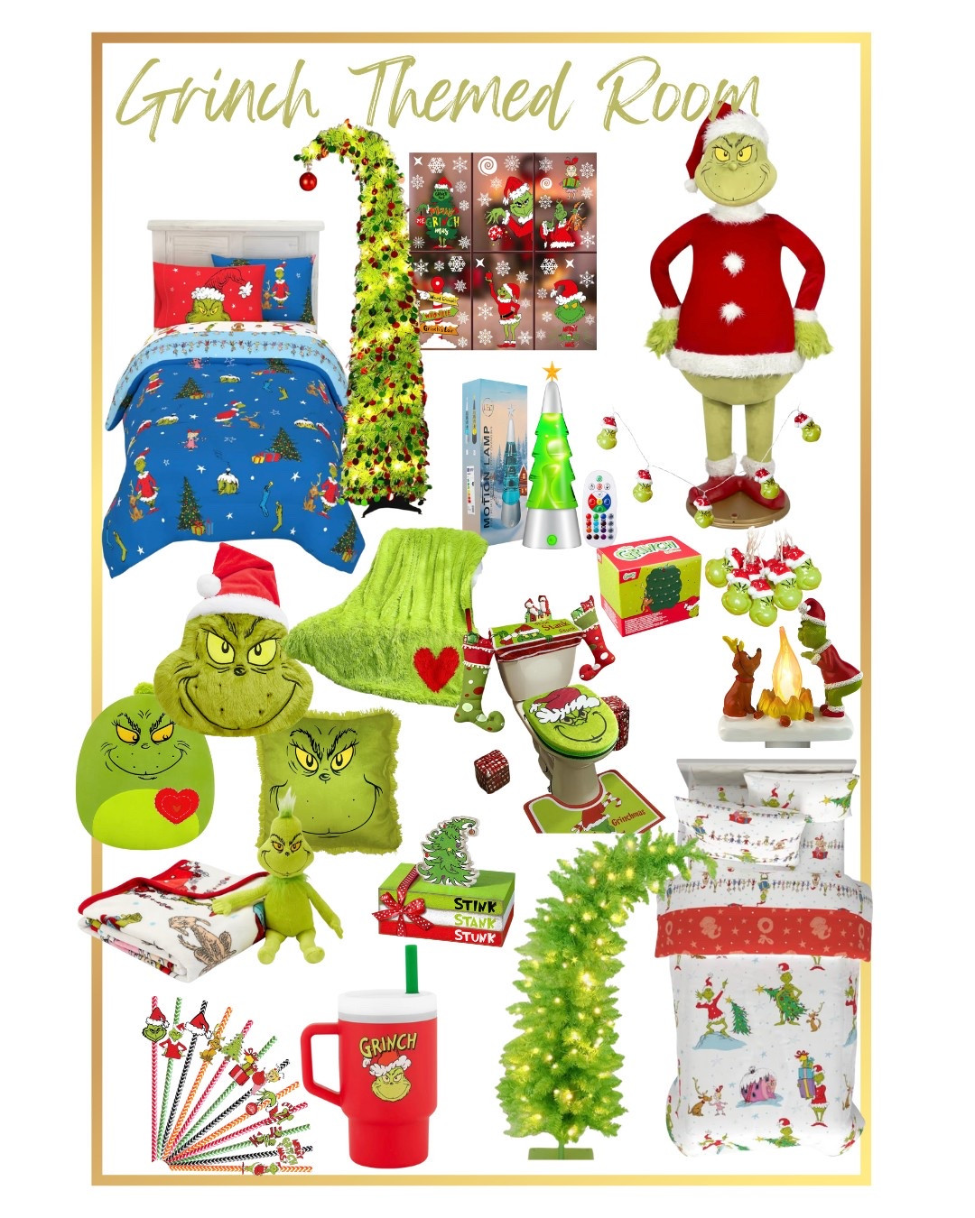 Grinch Themed Room 
Christmas Grinch 
Grinch Decorations

#LTKSeasonal #LTKFamily #LTKHoliday