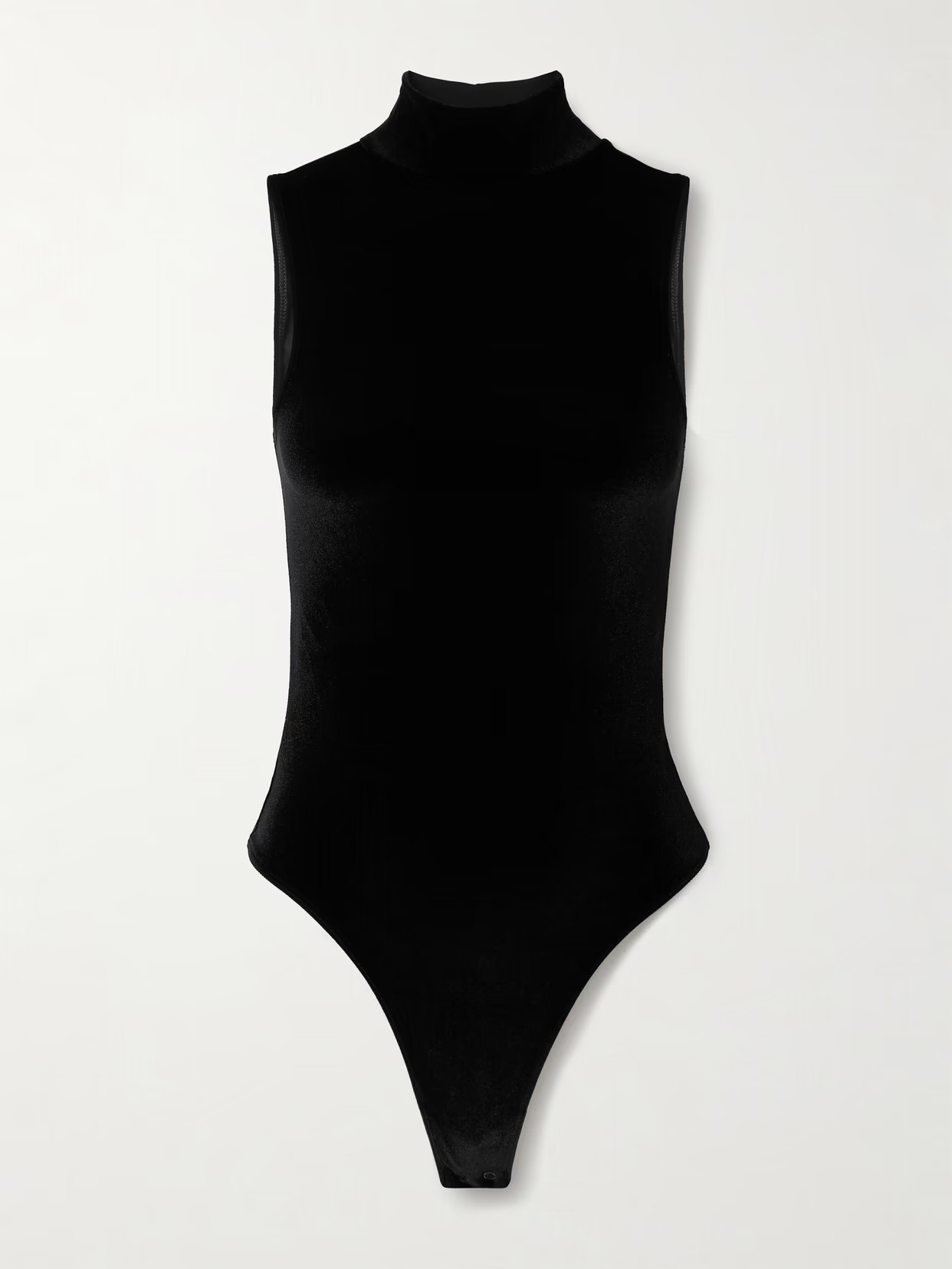 THE PARK - Joyce Stretch-velvet Thong Bodysuit - Black | NET-A-PORTER (UK & EU)