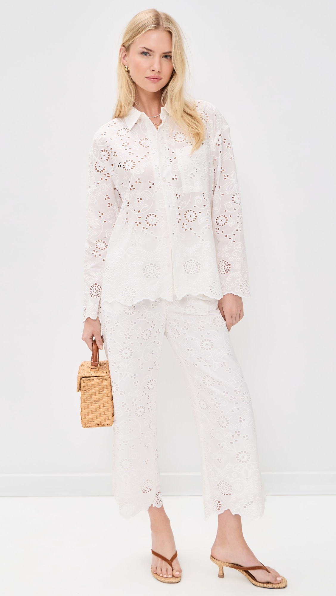 Splendid x @Cellajaneblog Eyelet Button Down | Shopbop