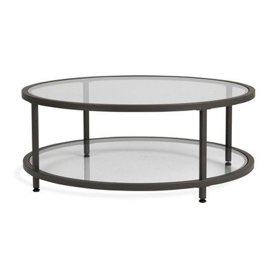 38" Camber Modern Glass Round Coffee Table - Studio Designs | Target