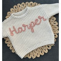 Personalized Custom Baby Name Sweater /Hand Embroidered | Etsy (US)