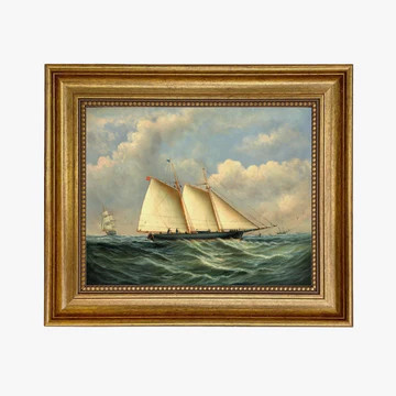Framed Schooner at Sea | Dear Keaton