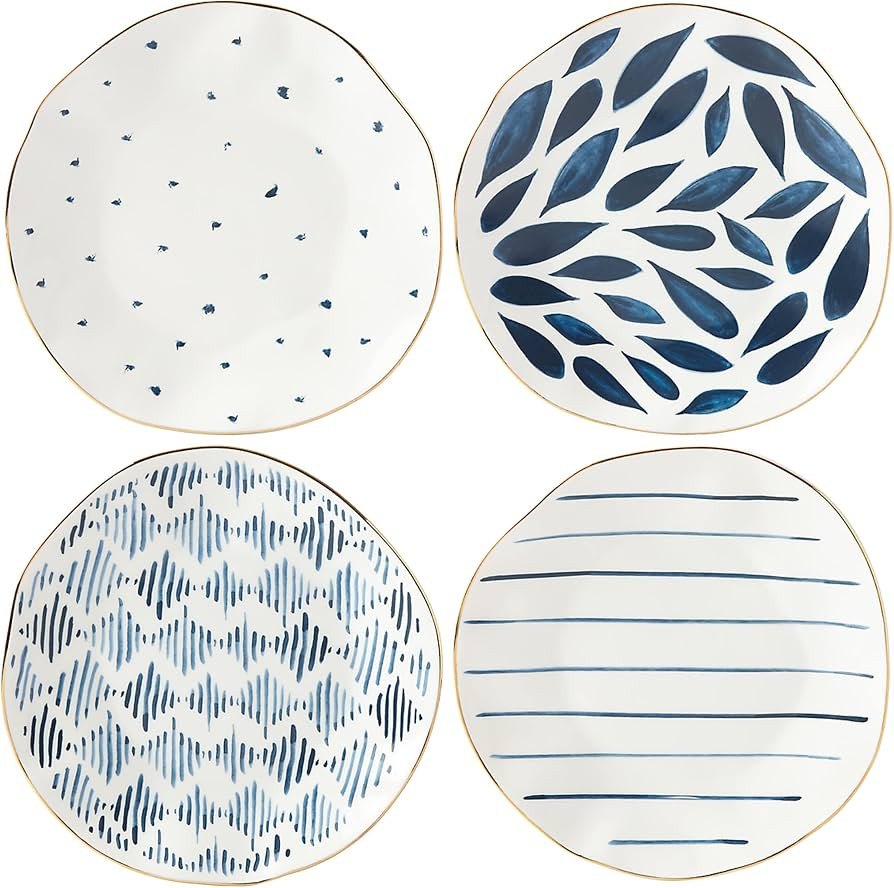 Lenox Blue Bay 4-Piece Dessert Plate Set, 4.05 LB | Amazon (US)