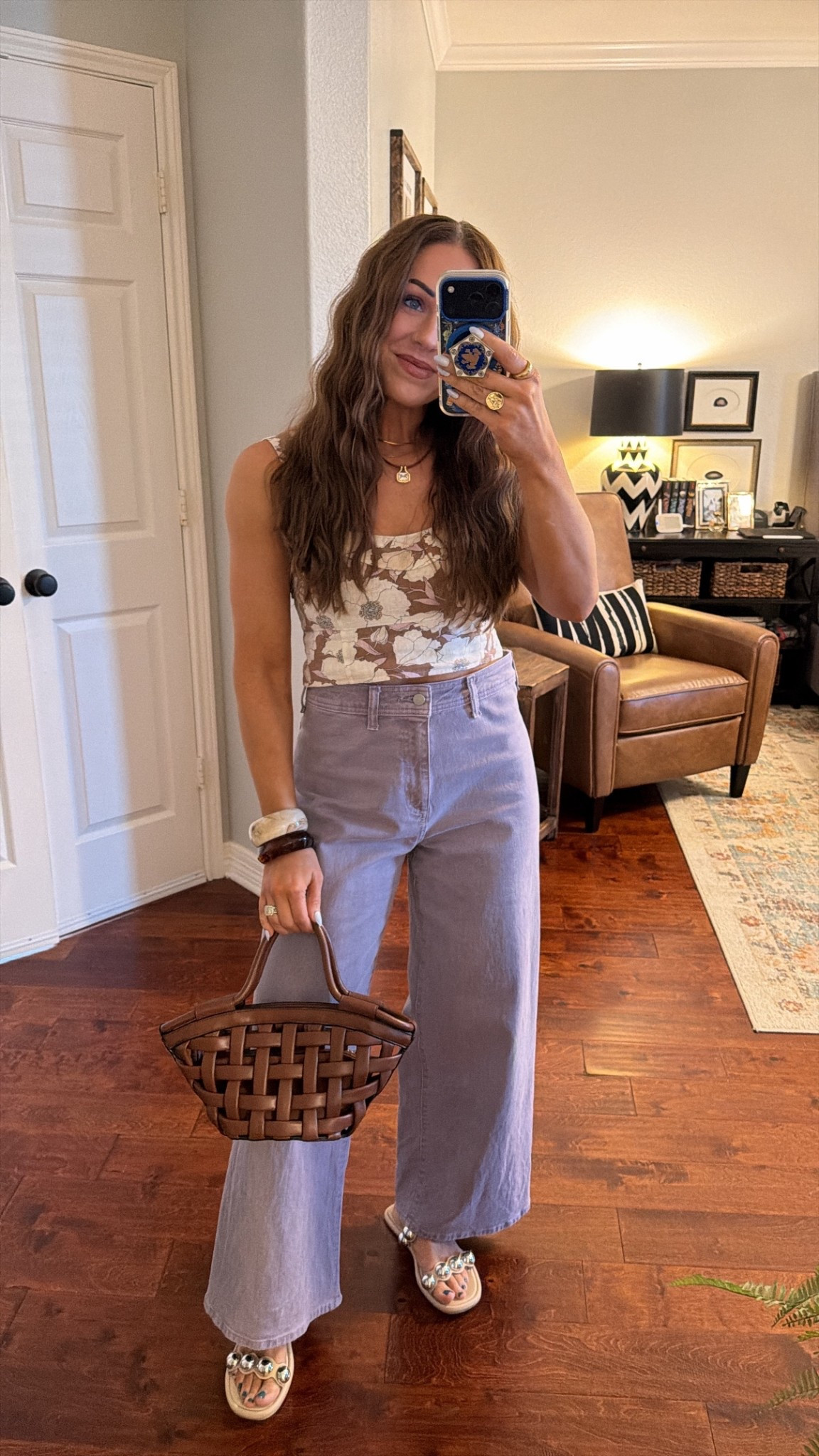 Casual spring floral date night dinner outfit @Target wide leg pants @ASOS bag

#LTKOver40 #LTKgrwm #LTKootd