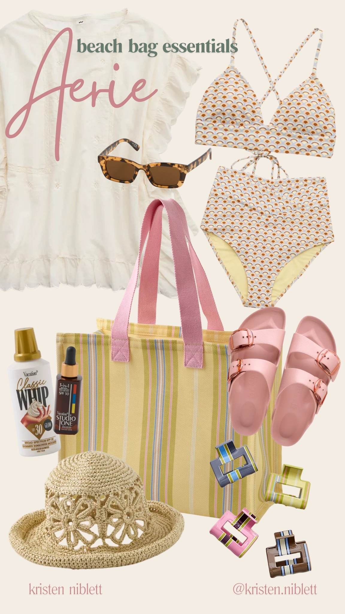 AERIE BEACH BAG ESSENTIALS! 🌸

#LTKSwim #LTKTravel #LTKmomlife