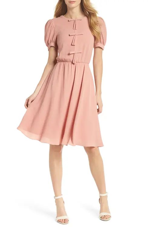 Gal Meets Glam Collection Ellie Crepe Puff Sleeve Dress | Nordstrom