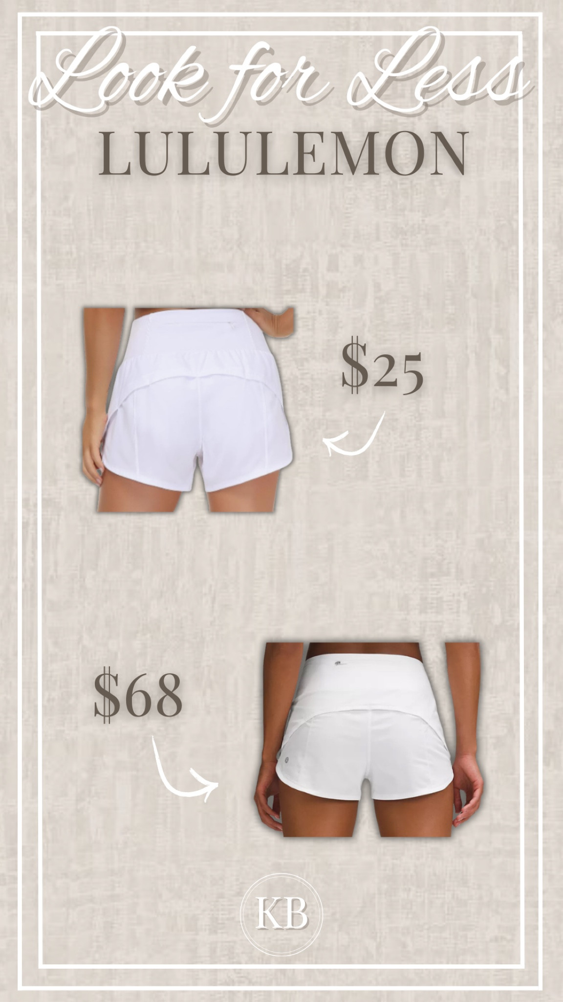 Look for less
Lululemon shorts
Amazon shorts

#LTKsalealert #LTKfindsunder50 #LTKActive