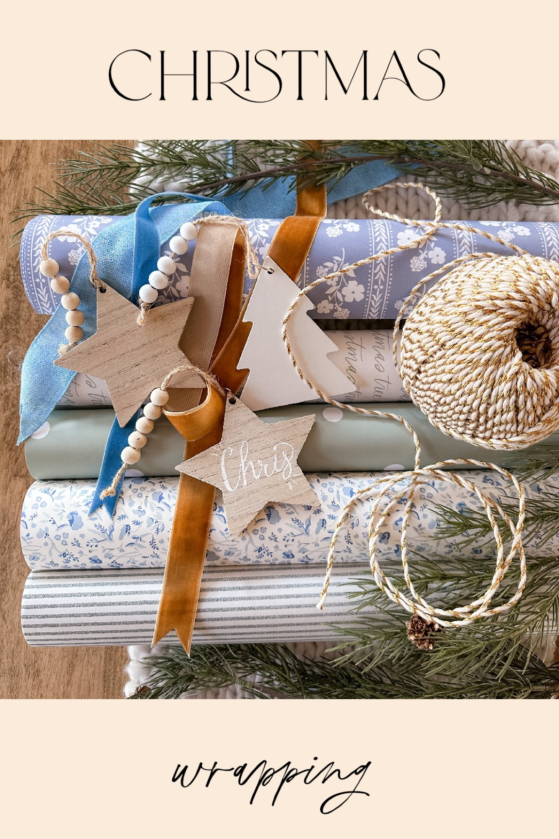 Our Christmas wrapping theme this year — soft blues, florals, stripes, sage greens and velvet.. lots of velvet.

#LTKHoliday #LTKSeasonal #LTKunder100