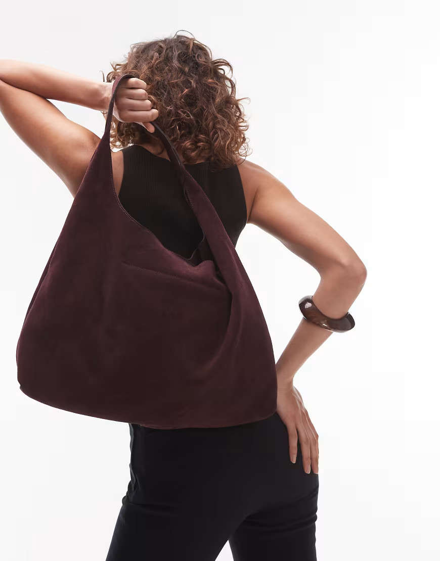 & Other Stories – Große Tragetasche aus Wildleder in Burgunderrot | ASOS (Global)