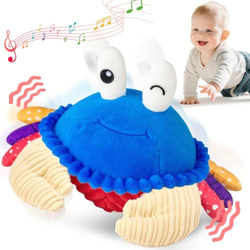 Baby Toys 12-18 Months, Musical Crawling Crab Plush Toy - 40 Songs & Recording Feature, Dancing Walking Moving Bouncing Tummy Time Toy, Sensory Toys for Toddlers 1-3, Birthday Gifts for Infants | Amazon (US)