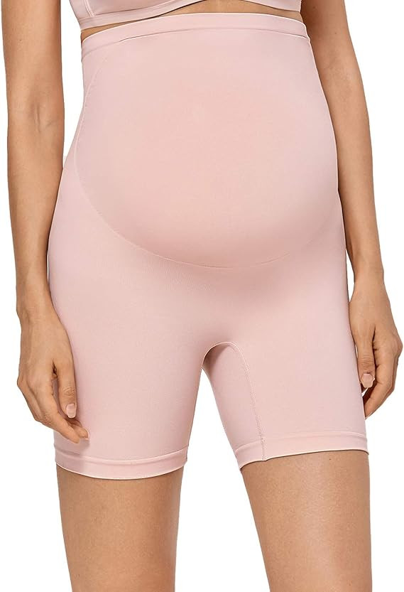 Gratlin Women's Seamless Maternity Pregnancy Shapewear Panties High Waist Shorts | Amazon (US)