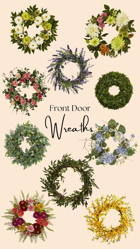 Front door wreath ideas: spring wreath, summer wreath 

#LTKhome #LTKSeasonal #LTKstyletip