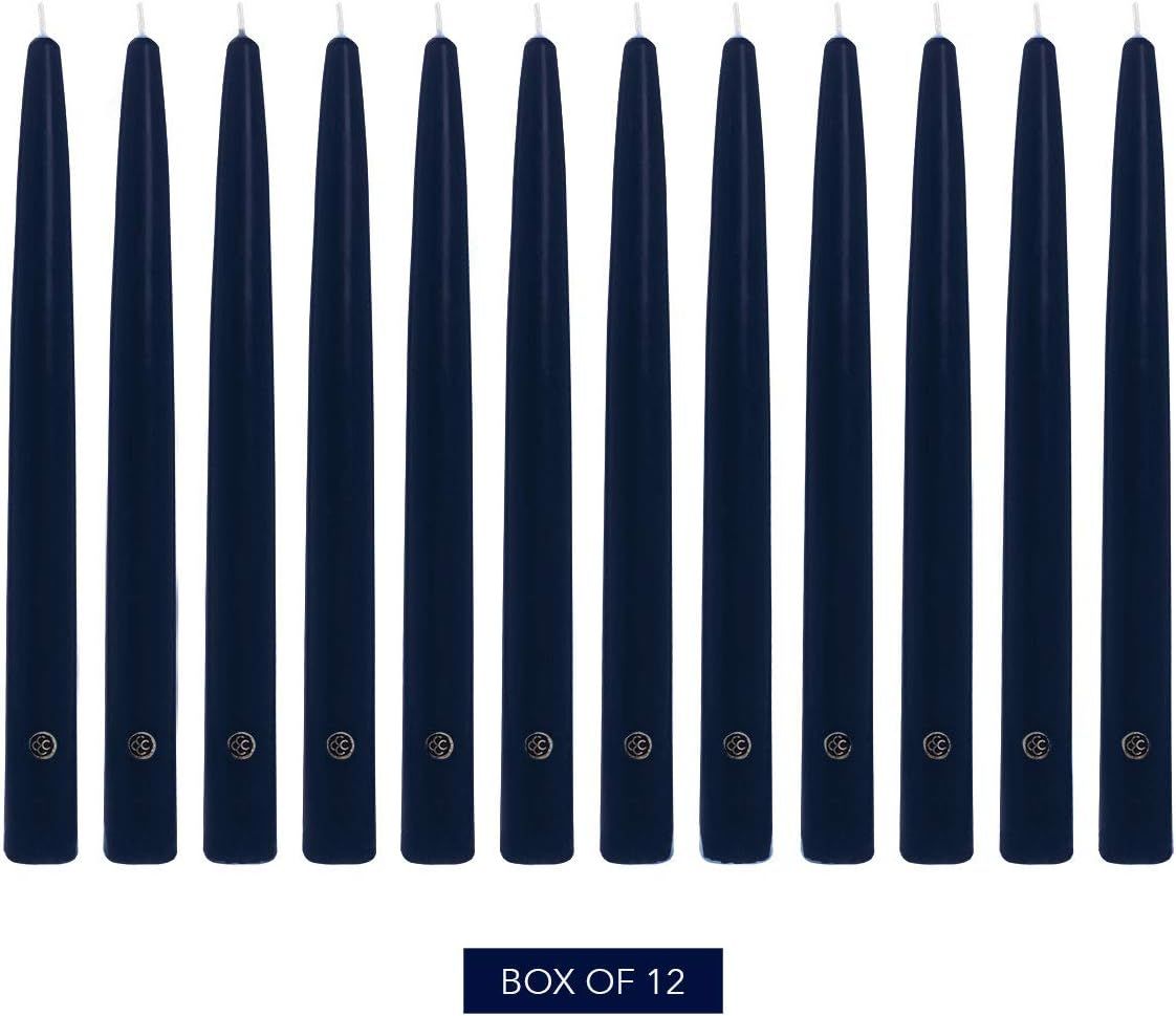 Colonial Candle Indigo Blue Taper Candles Hand Dipped - 10" Tall Candlesticks - Dripless, Unscent... | Amazon (US)