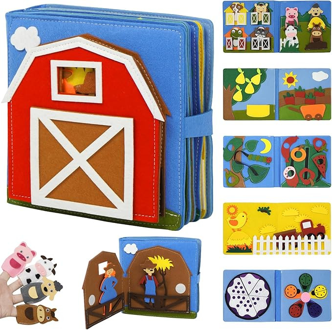 Montessori Busy Book, Felt Quiet Book for Baby, Preschool Early Learning Educational Toys for Kid... | Amazon (US)