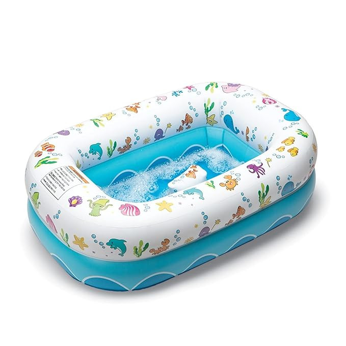 Mommy's Helper Inflatable Bathtub for Baby & Toddler; Saddle Horn Baby Bath Seat Keeps Baby from ... | Amazon (US)