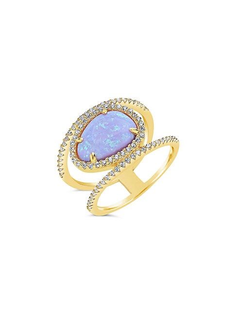 Crystal, Opal & Sterling Silver Midi Ring | Saks Fifth Avenue OFF 5TH