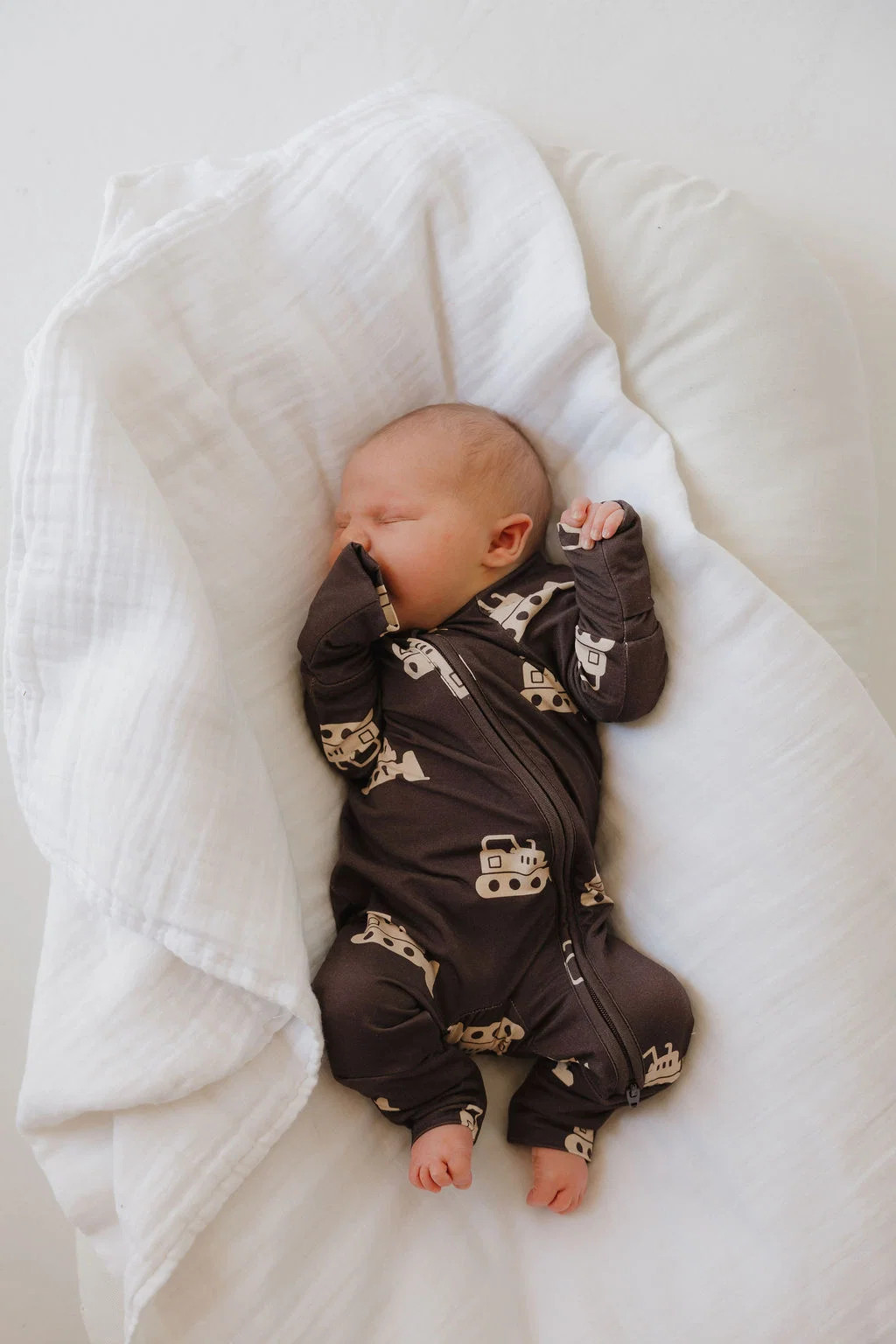 Bamboo Zip Pajamas | Bulldozer | Forever French