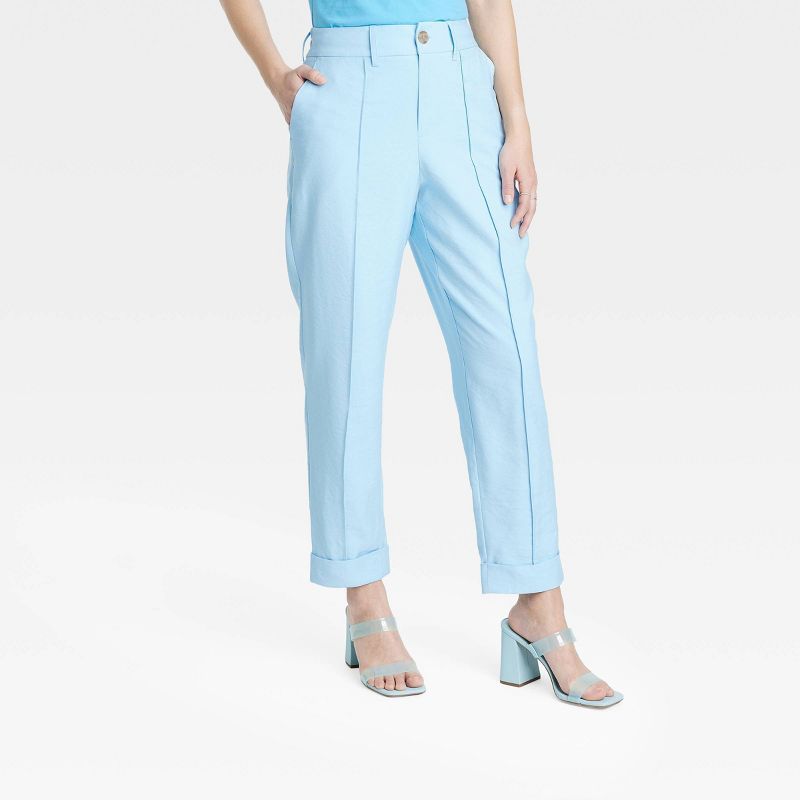 Women's High-Rise Slim Fit Effortless Pintuck Ankle Pants - A New Day™ | Target