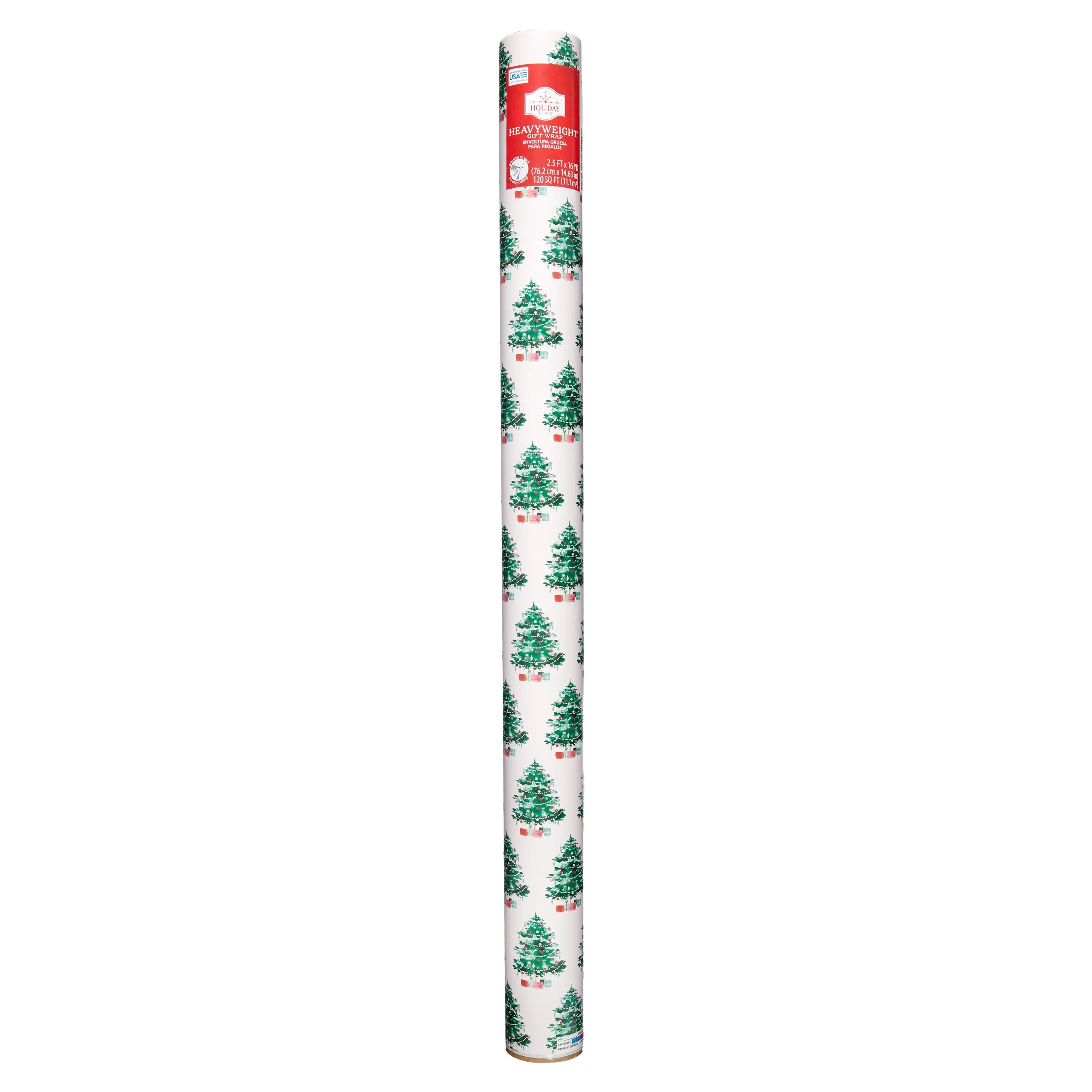Multicolor Winter Blush Trees Christmas Gift Wrap, 120 sq ft, by Holiday Time | Walmart (US)