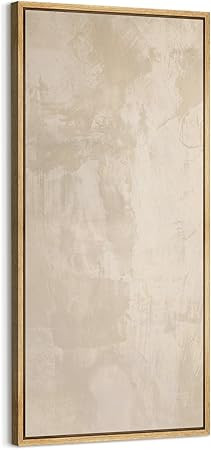 Amazon.com: MUDECOR Extra Large Framed Canvas Print Wall Art Beige Abstract Minimalist Neutral Il... | Amazon (US)