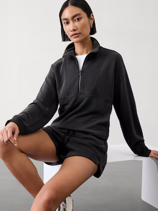 Seasoft Rib 1/4 Zip Popover | Athleta