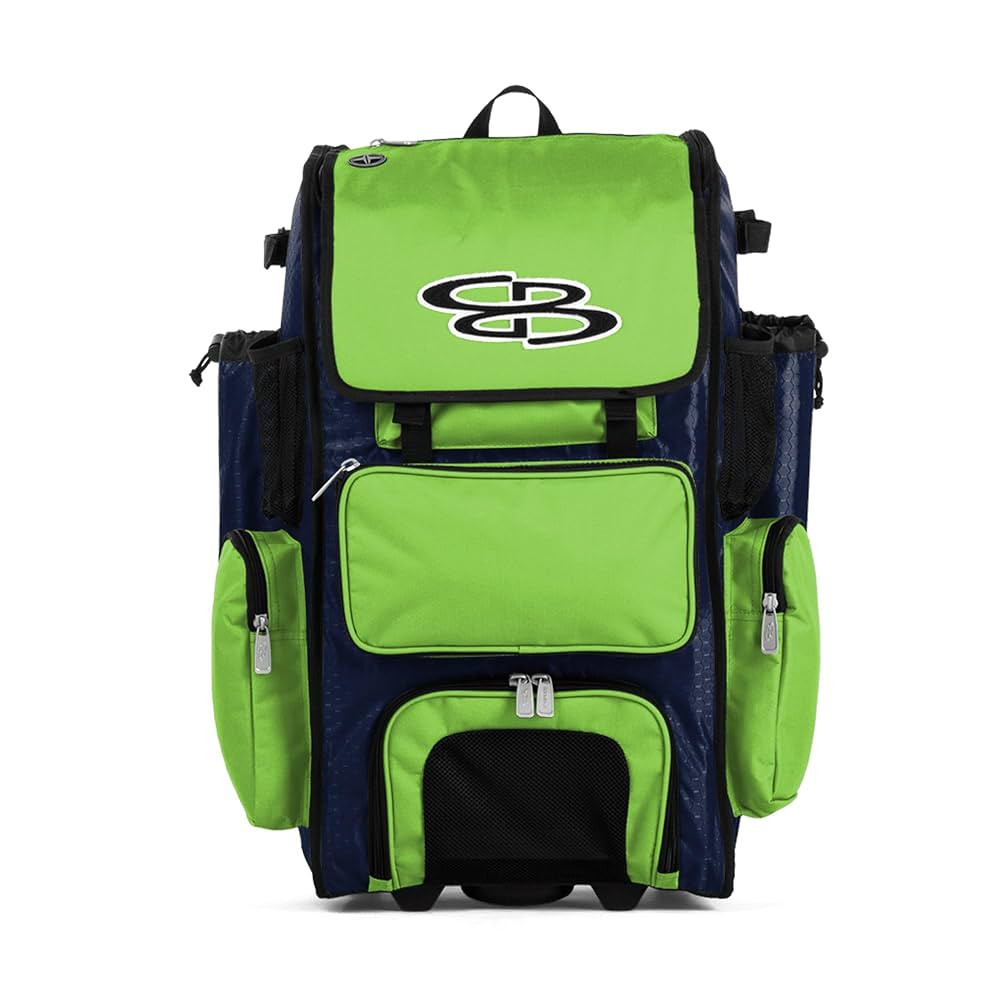 Boombah Rolling Superpack Baseball/Softball Gear Bag - 23-1/2" x 13-1/2" x 9-1/2" - Multiple Colo... | Amazon (US)