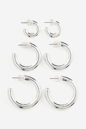 3 Pairs Hoop Earrings | H&M (US + CA)