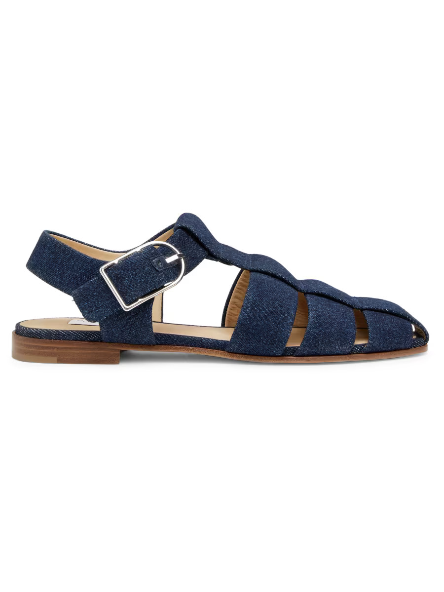 Lynn Denim Fisherman Sandals | Saks Fifth Avenue