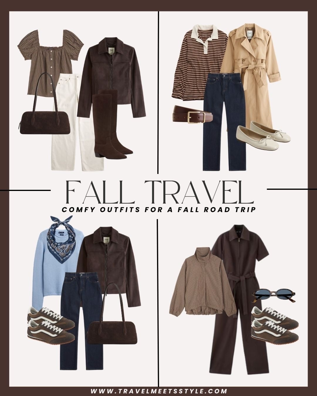 Sharing comfy fall outfits for a fall road trip + the ultimate travel capsule wardrobe on travelmeetsstyle.com 🍂

#LTKTravel