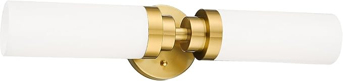 Emak Modern 22 Inch Bathroom Light Fixtures Over Mirror, Brushed Gold Vanity Light Bar with Milk ... | Amazon (US)