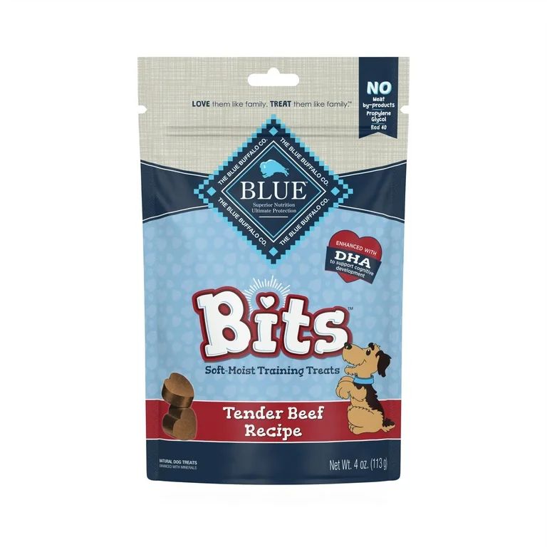 Blue Buffalo BLUE Bits Training Treats Beef Flavor Soft Treats for Dogs, Whole Grain, 4 oz. Bag -... | Walmart (US)