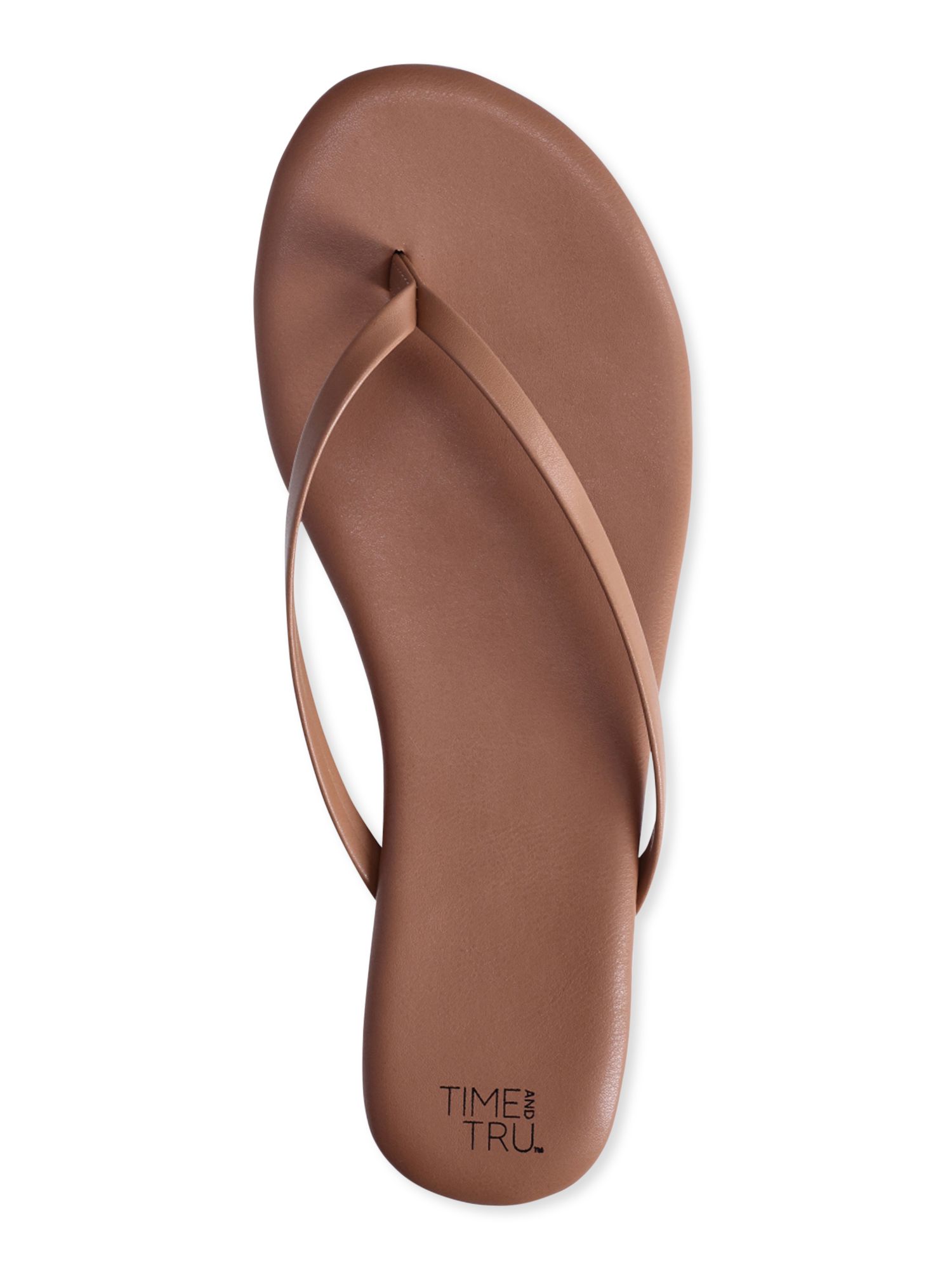 Time and Tru Women's Barely There Thong Sandals, Wide Width Available | Walmart (US)